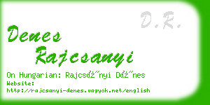 denes rajcsanyi business card